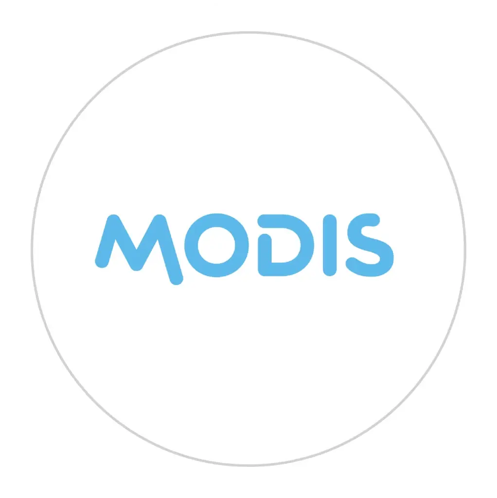 MODIS logo voor een K-ONCEPT samenwerking.