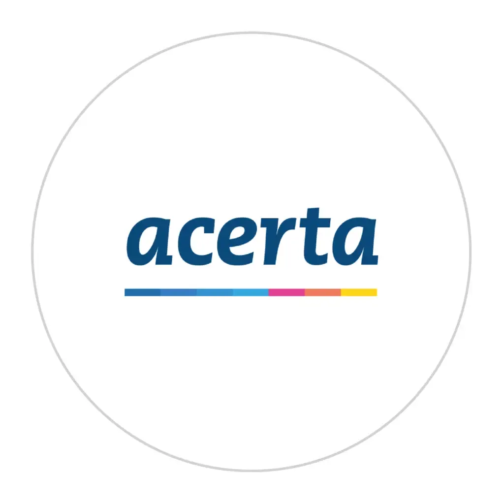 Logo van Acerta, verwerkt in een K-ONCEPT project.
