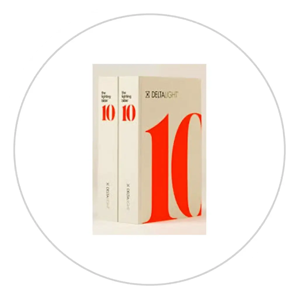 Boek '10 by Delta Light' met vermelding van K-ONCEPT in lichtontwerpen